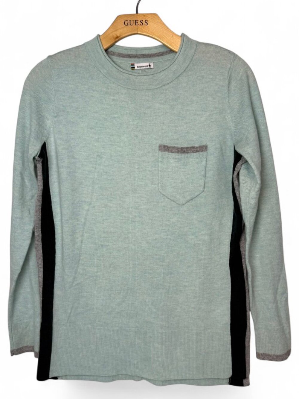 Smartwool Shadow Pine Pocket Crew Sweater Men's S Green Merino Wool